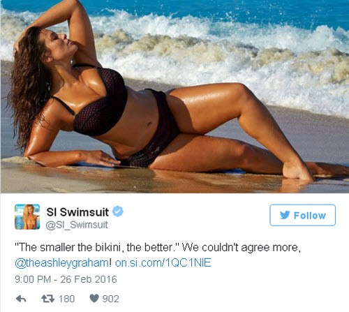 SI model Ashley Graham shrugs off Cheryl Tiegs' plus-sized criticism