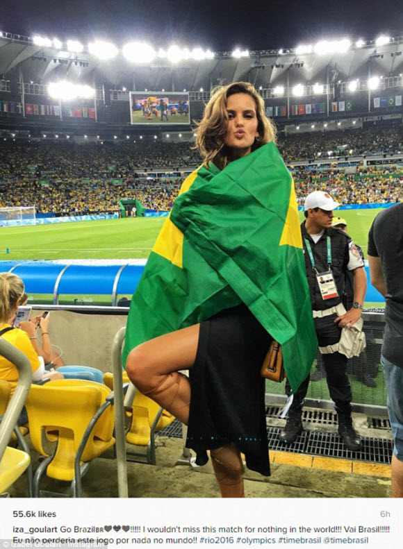 Izabel Goulart reveals almost all of her stunning figure in sexy carnival costume for Olympics Closing Ceremony