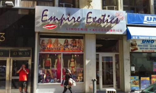 Empire Exotics Lingerie Boutique Store Outside View