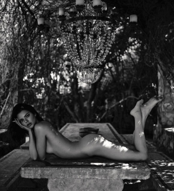 Kendall Jenner Poses Nude While Smoking