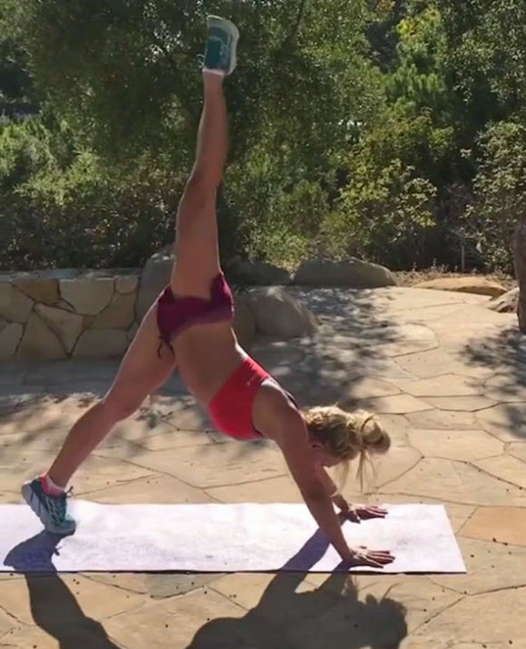 Britney Spears Flaunted Her Incredible Figure And Busty In A Series Of Yoga Poses