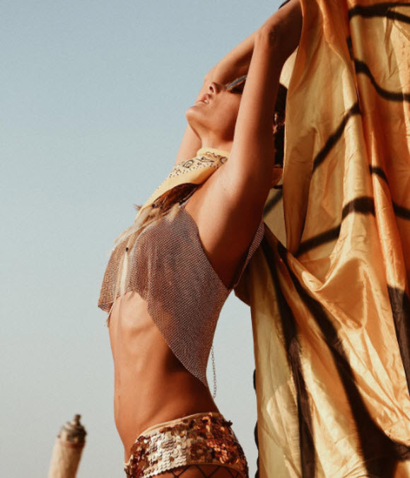 Alessandra Ambrosio Swaps Out Her Victoria's Secret Angel Wings For Butterfly Wings As She Rocks Out At Burning Man