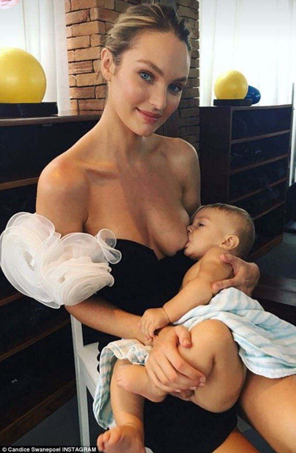 Candice Swanepoel Proves Breast Is Best By Posting Snap Feeding Her Son