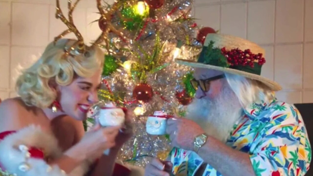 Katy Perry Poses Topless In Christmas Video