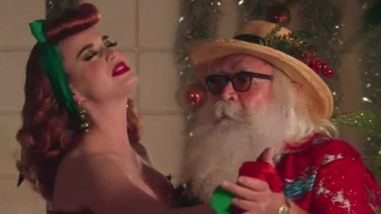 Katy Perry Poses Topless In Christmas Video