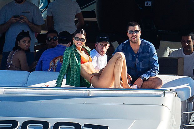 Kendall Jenner Sizzles In Hot Bright Orange Bikini In Miami