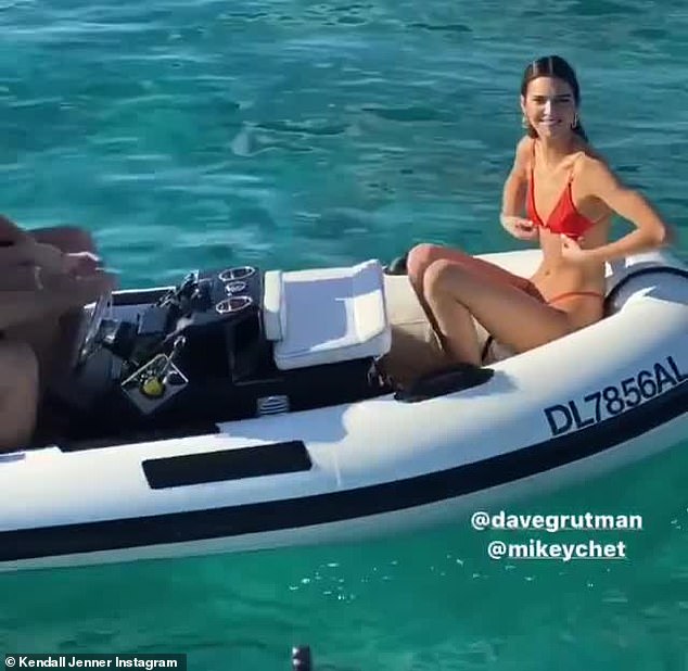 Kendall Jenner Sizzles In Hot Bright Orange Bikini In Miami