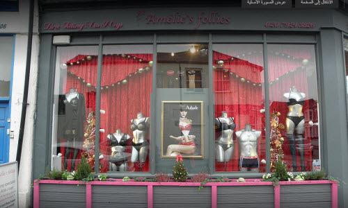 Amélie’s Follies Lingerie Boutique Store Outside View Amélie’s Follies Lingerie Boutique Store Outside View