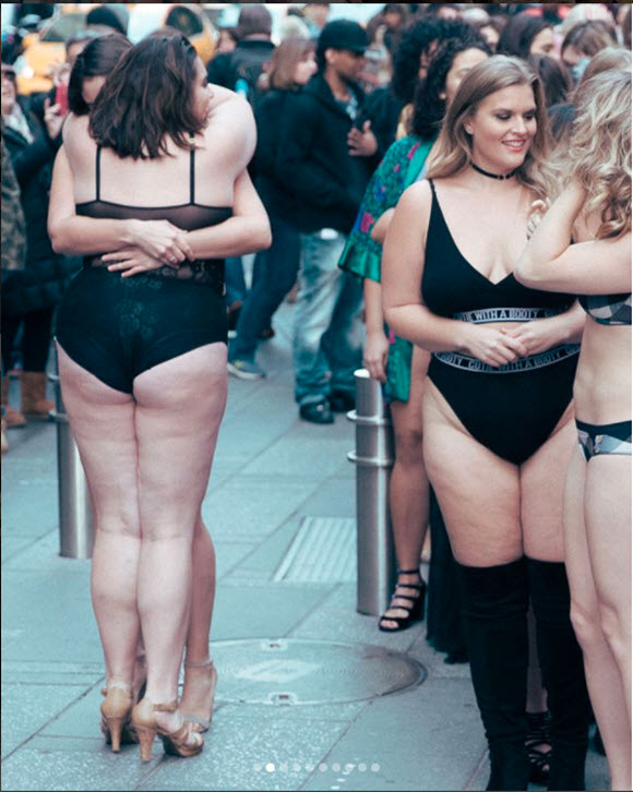 In Times Square Wearing Just Lingerie In Times Square Wearing Just Lingerie